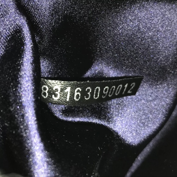 Fendi VINTAGE Boston Bag Zucchino Pattern Gray and Navy Blue Authentic - Picture 10 of 17